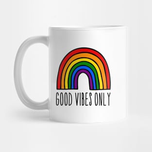 Good vibes only rainbow Mug